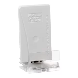 Pushfeed with 25mm front stop, width 40mm, height 70mm, depth 25mm, light gray