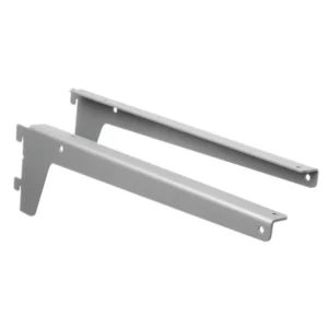 Brackets for glass shelves, silver