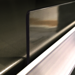 Front riser E045, height 65mm, depth 3mm, transparent