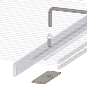 Metal mounting elements for Adapter-T Rails A049 and A051