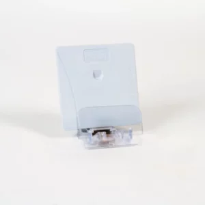 Pushfeed with inclined pusher backplate, with 35mm front stop, width 75mm, height 80mm, light gray